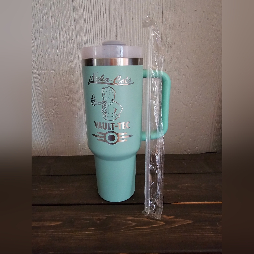 Fallout Nuka Cola/Vault Tec 40oz tumbler  - teal